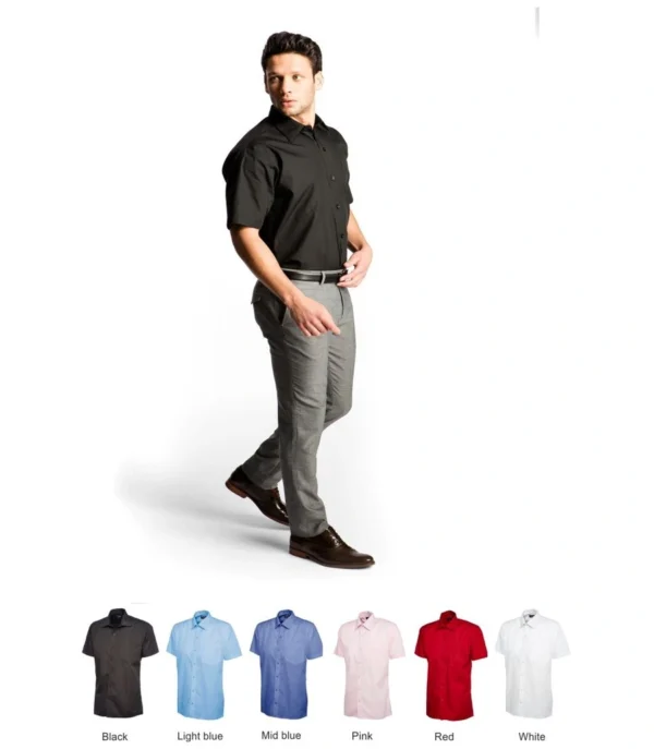 Uneek UC710 Mens Poplin Short Sleeve Shirt